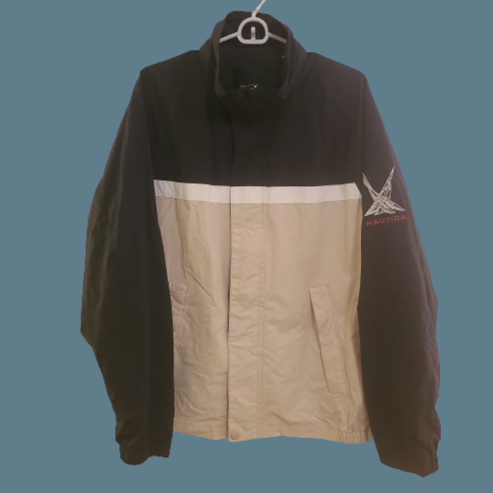 NWOT Nautica Men's Colorblock Rainbreaker Bomber Jacket